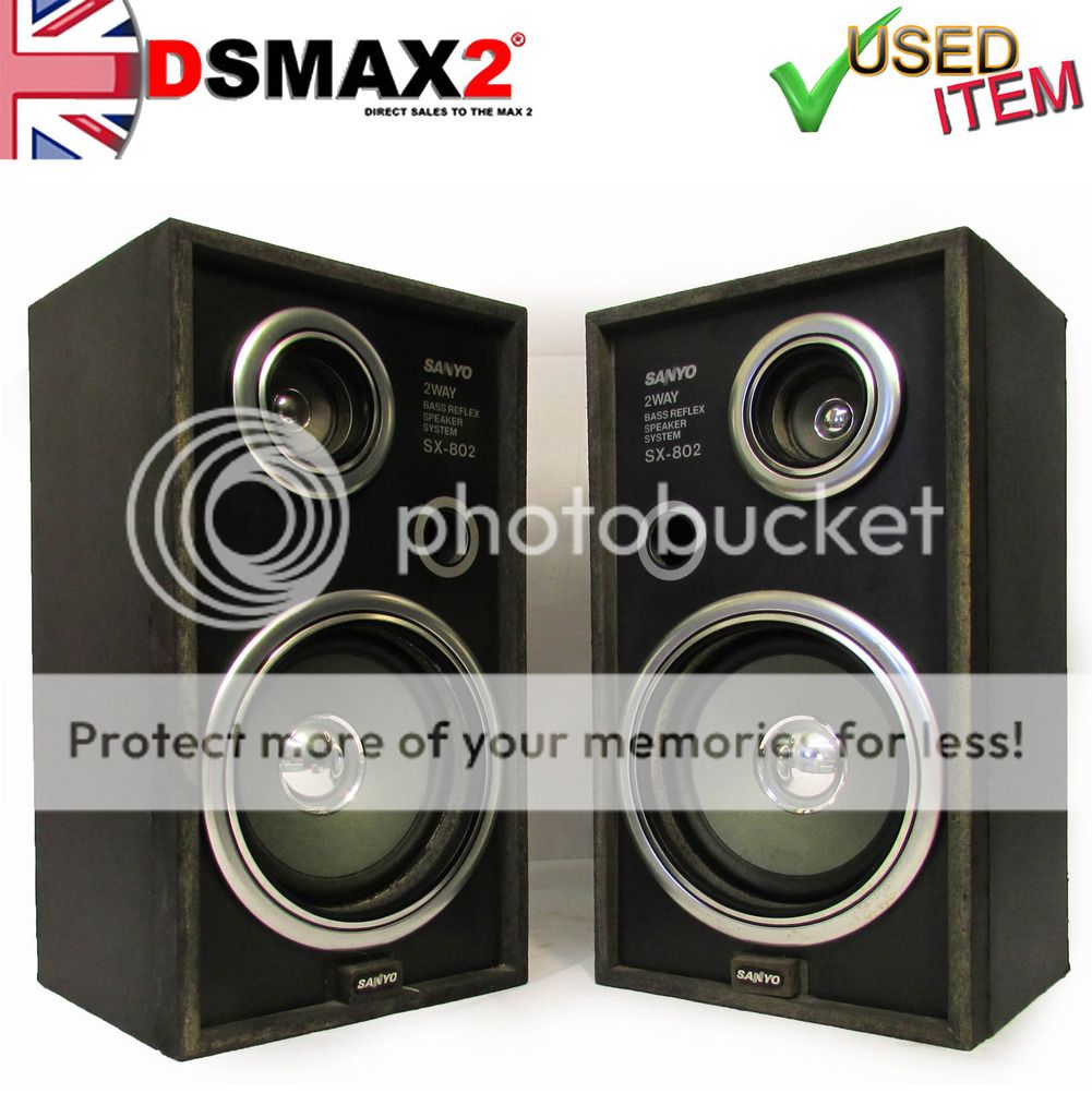 Sanyo retro speakers SX802 HIFI SPEAKER 2 WAY 30 WATTS eBay