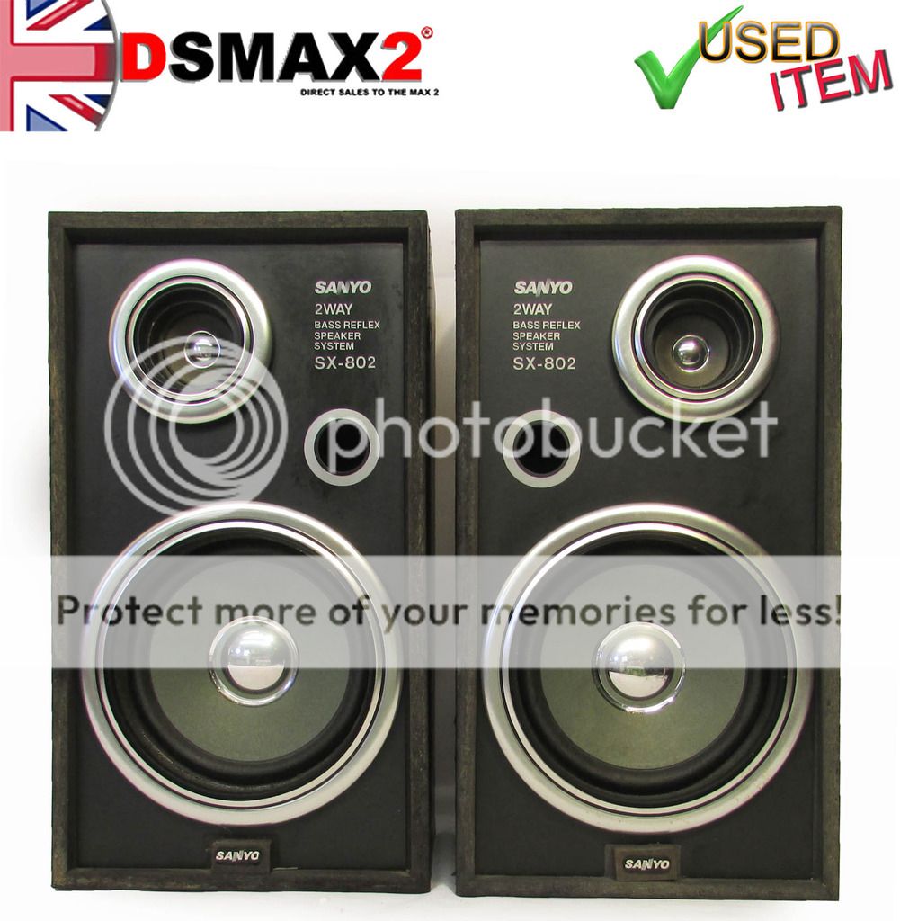 Sanyo retro speakers SX802 HIFI SPEAKER 2 WAY 30 WATTS eBay